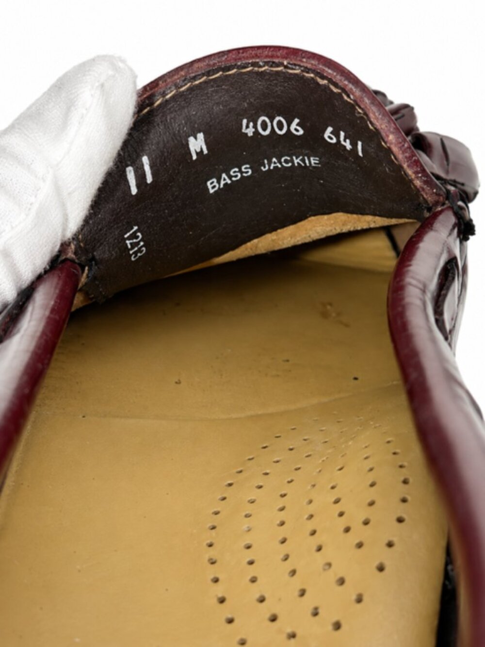 Vintage G.H. Bass & Co. Jackie Burgundy Leather Tassel Loafers Size 11M - Picture 6 of 7